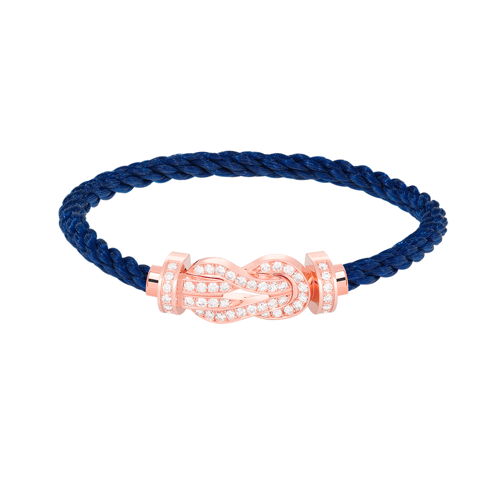 [AuraEcho Jewelry]CHANCE LARGE 8 FIGURE BUCKLE FULL DIAMOND BRACELET ROSE GOLD