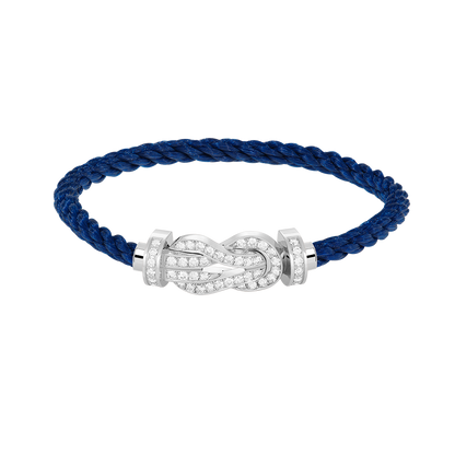 [AuraEcho Jewelry]CHANCE LARGE 8 FIGURE BUCKLE FULL DIAMOND BRACELET SILVER