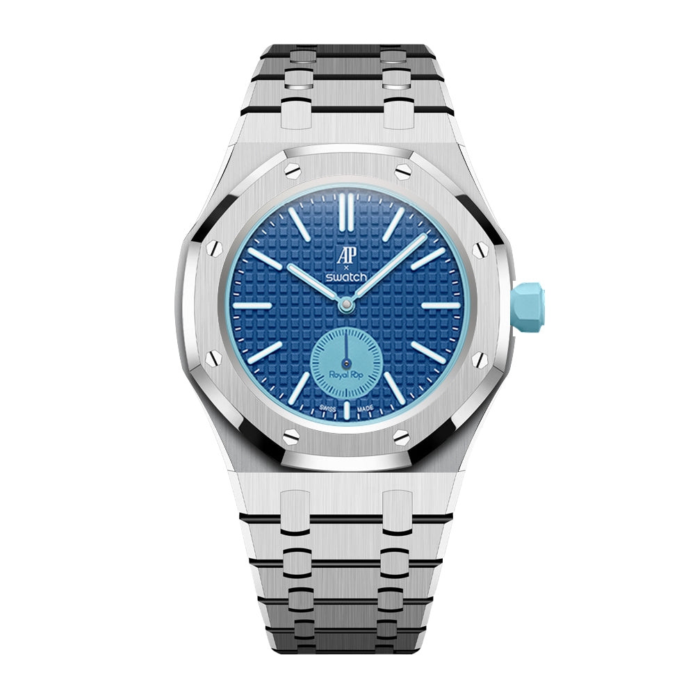 [AuraEcho]Royal Oak Pop Exclusive Steel Case & Strap Full‑wrap Embedded Watch Band (AP6013A)