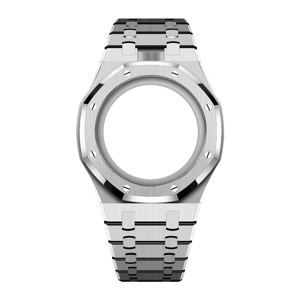 [AuraEcho]Royal Oak Pop Exclusive Steel Case & Strap Full‑wrap Embedded Watch Band (AP6013A)