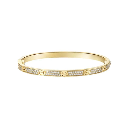 [AuraEcho] JUSTE Diamond & LOVE Diamond Bracelet Stack Set