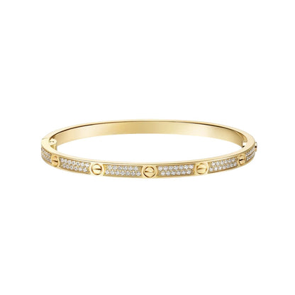 [AuraEcho] JUSTE Diamond & LOVE Diamond Bracelet Stack Set