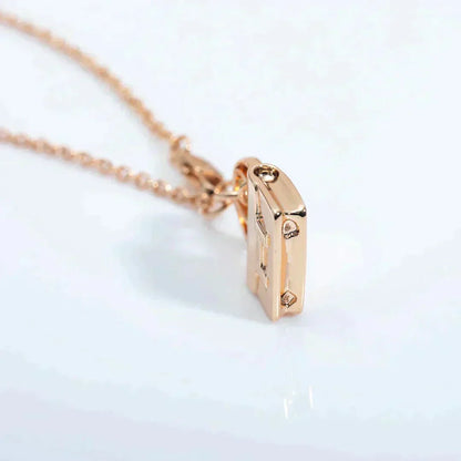 [AuraEcho Jewelry]AMULETTE PEDANT ROSE GOLD NECKLACE