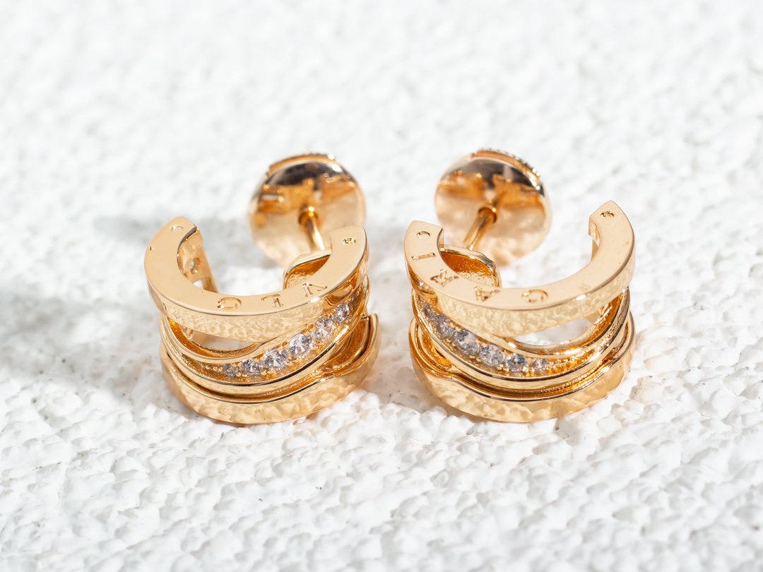 [AuraEcho Jewelry]ZERO 1 PINK GOLD DIAMONDS EARRINGS