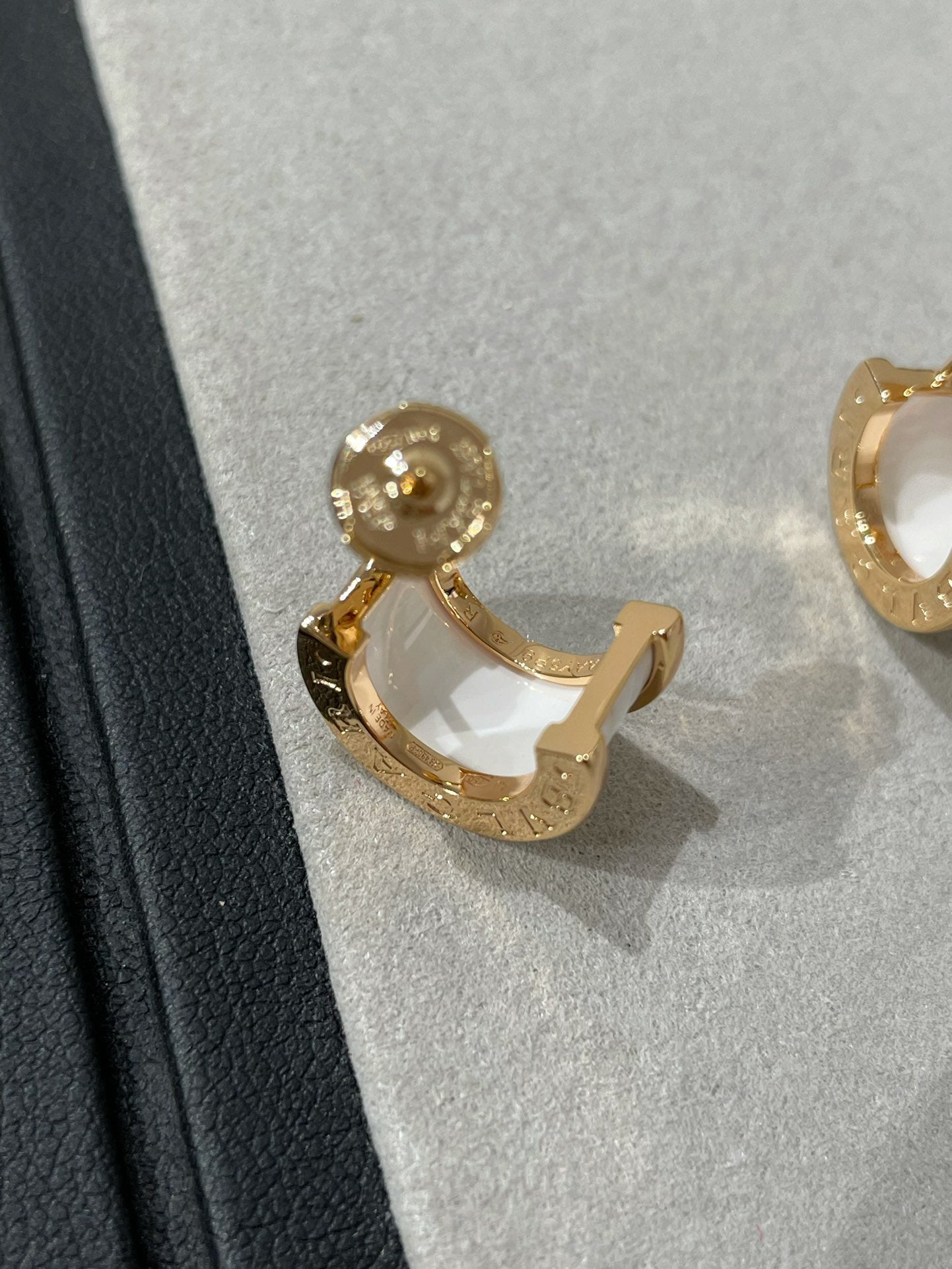 [AuraEcho Jewelry]ZERO 1 PINK GOLD CERAMIC EARRINGS