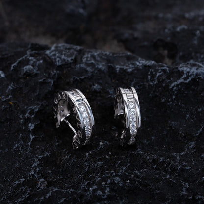 [AuraEcho Jewelry]ZERO 1 MINI SILVER DIAMOND EARRINGS