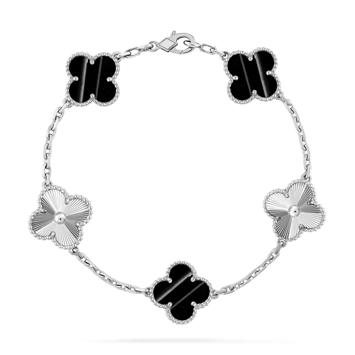 [Auraecho] CLOVER 5 MOTIF PULSAR STONE BRACELET COLLECTION