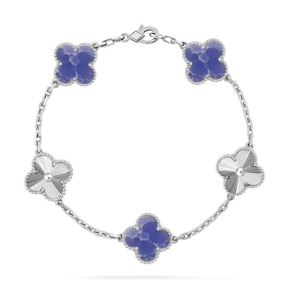 [Auraecho]CLOVER 5 MOTIF BLUE VEINS BRACELET COLLECTION