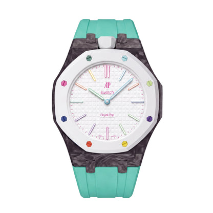 [AuraEcho]Royal Oak Pop Exclusive Carbon‑fiber Case & Silicone Strap
