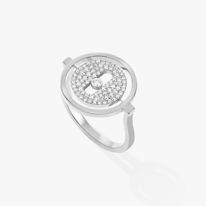 [AuraEcho]LUCKY MOVE PAVED SILVER DIAMOND RING