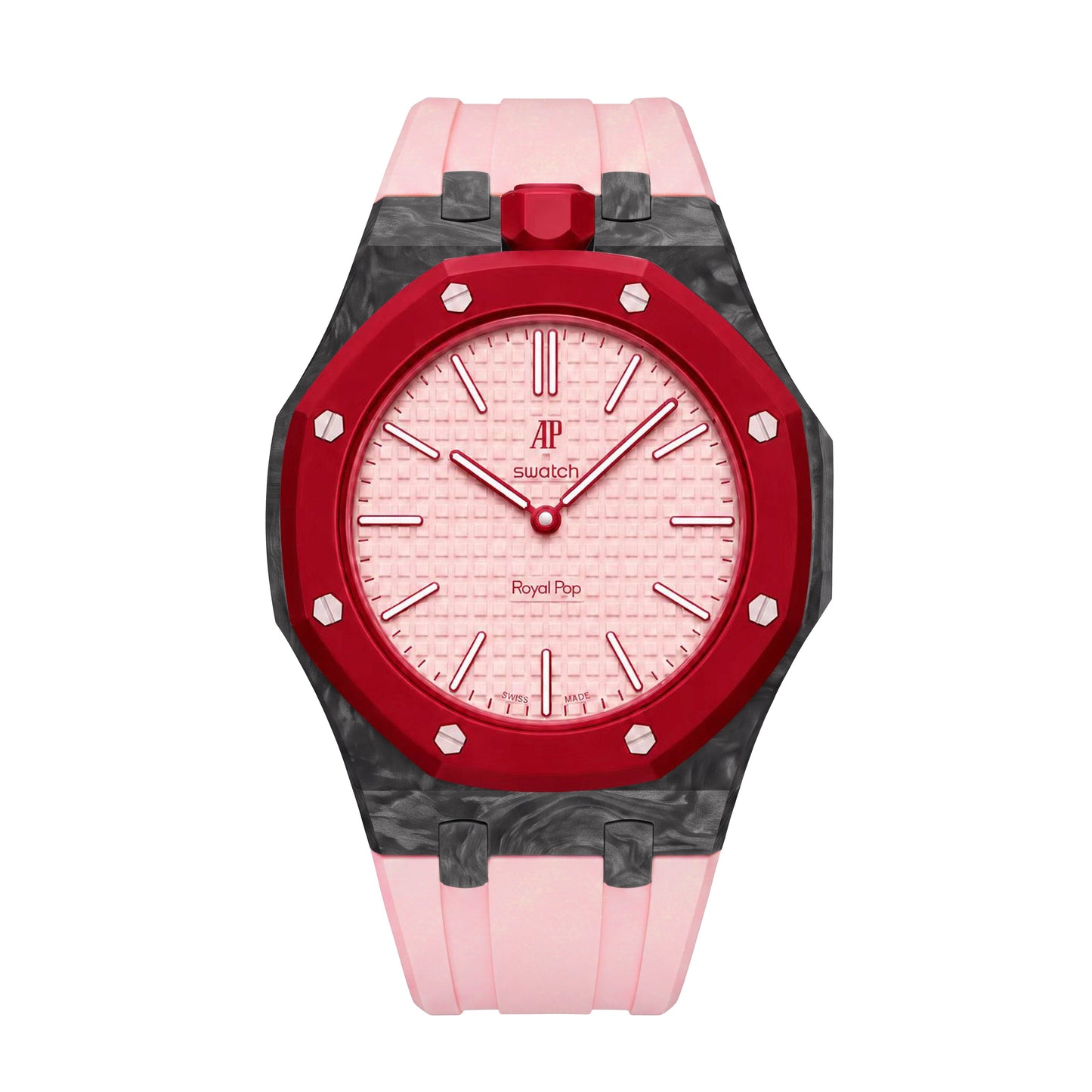 [AuraEcho]Royal Oak Pop Exclusive Carbon‑fiber Case & Silicone Strap
