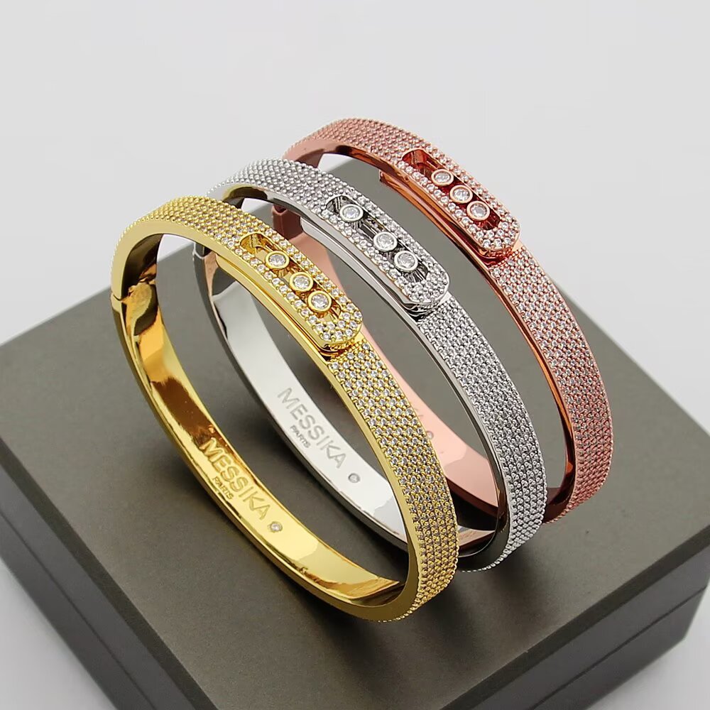 [AuraEcho]Move Noa Full Pavé Diamond Bangle Bracelet