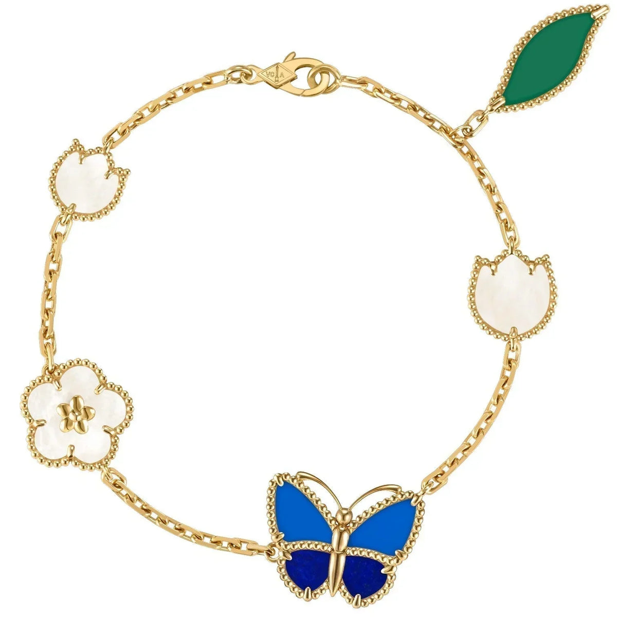 [AuraEcho] Lucky Spring Butterfly 5-Motif & LOVE Unlimited Bracelet Stack Set