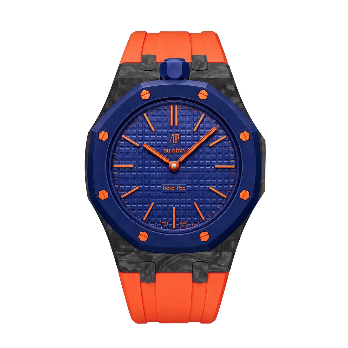 [AuraEcho]Royal Oak Pop Exclusive Carbon‑fiber Case & Silicone Strap