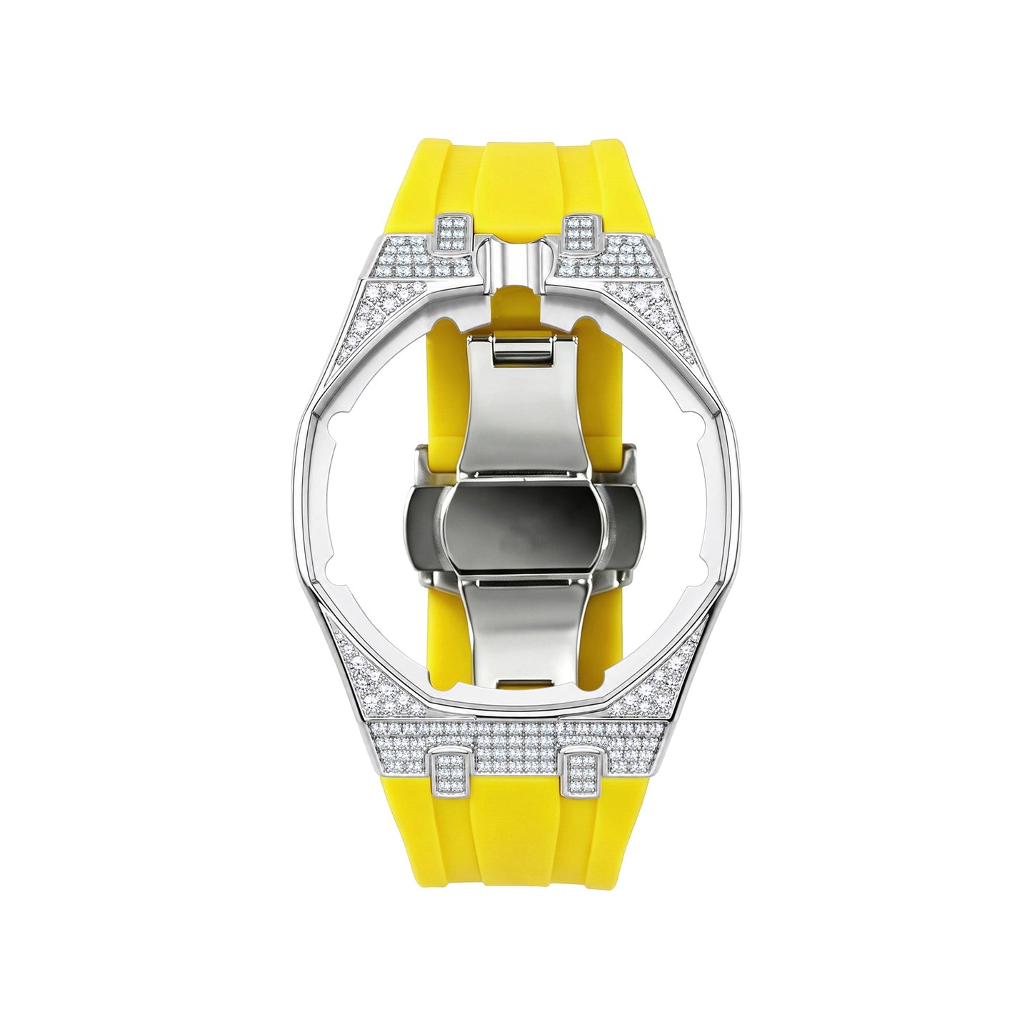 [AuraEcho] Royal Oak Pop Exclusive Steel Case With Diamond(Moissanite) & Silicone Strap