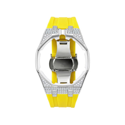 [AuraEcho] Royal Oak Pop Exclusive Steel Case With Diamond(Moissanite) & Silicone Strap