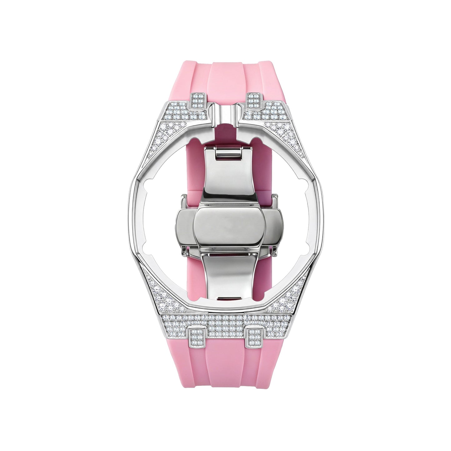 [AuraEcho] Royal Oak Pop Exclusive Steel Case With Diamond(Moissanite) & Silicone Strap