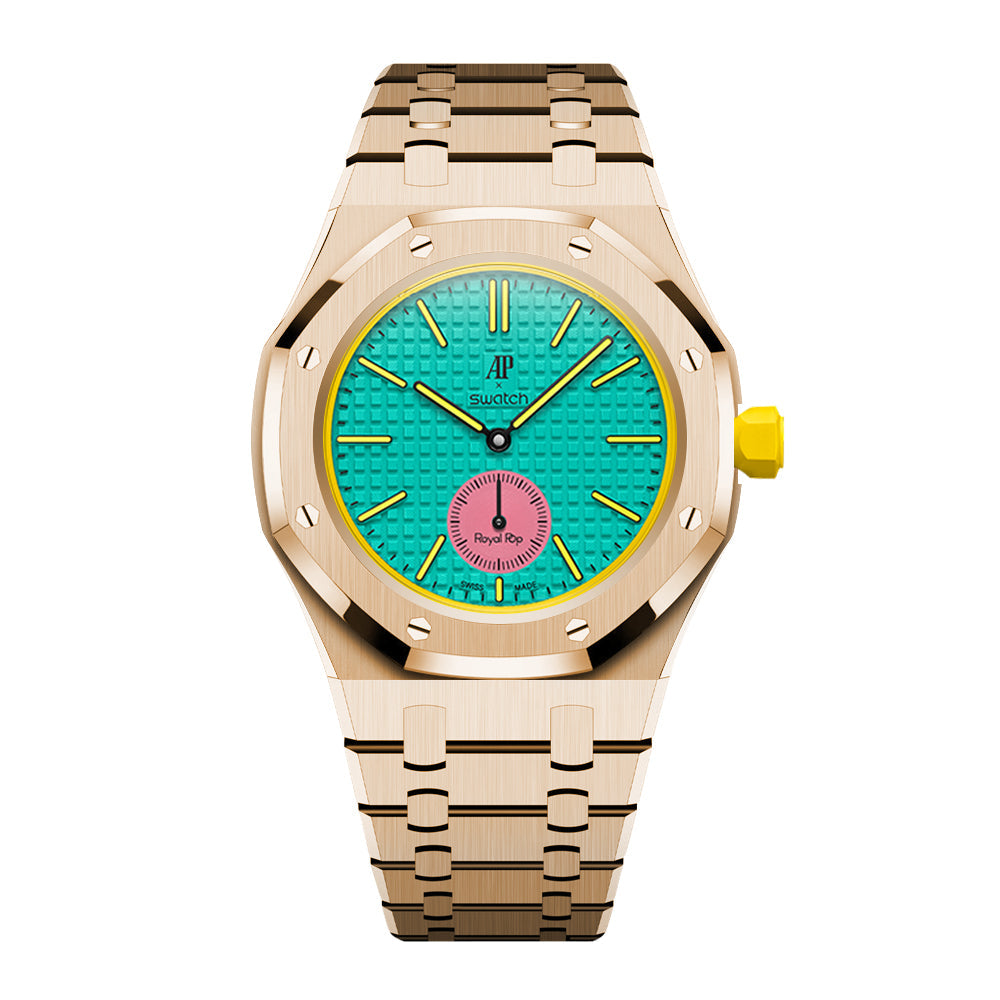 [AuraEcho]Royal Oak Pop Exclusive Steel Case & Strap Full‑wrap Embedded Watch Band (AP6013A)