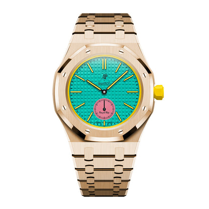 [AuraEcho]Royal Oak Pop Exclusive Steel Case & Strap Full‑wrap Embedded Watch Band (AP6013A)