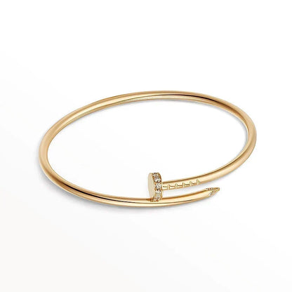 [AuraEcho] JUSTE Diamond & LOVE Diamond-Paved Bracelet Stack Set