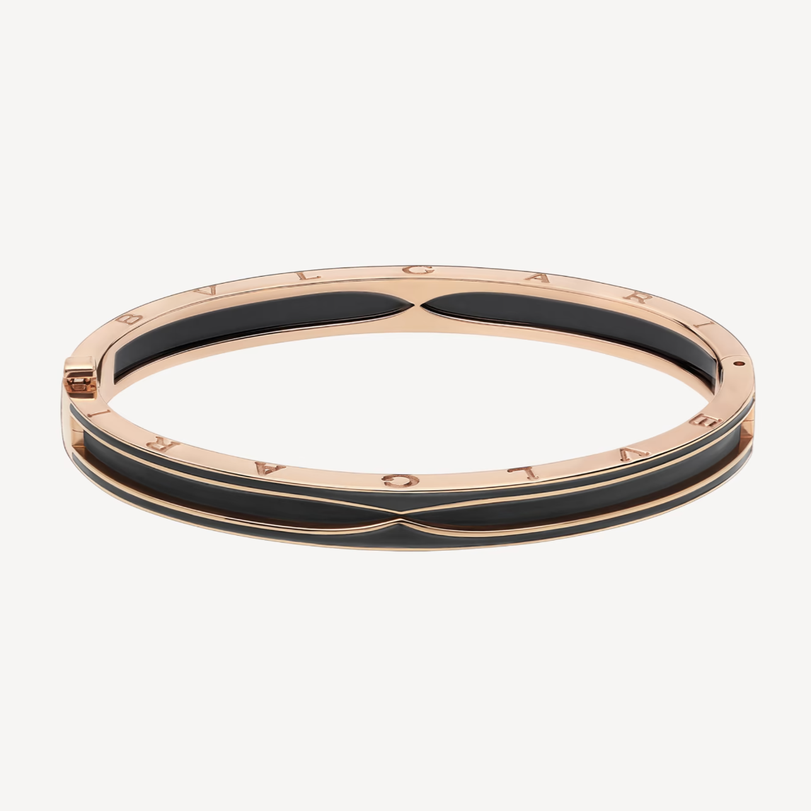 [AuraEcho Jewelry]ZERO 1 PINK GOLD WITH MATTE BLACK CERAMIC BRACELET