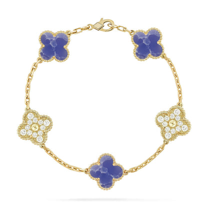 [Auraecho]CLOVER 5 MOTIF BLUE VEINS BRACELET COLLECTION