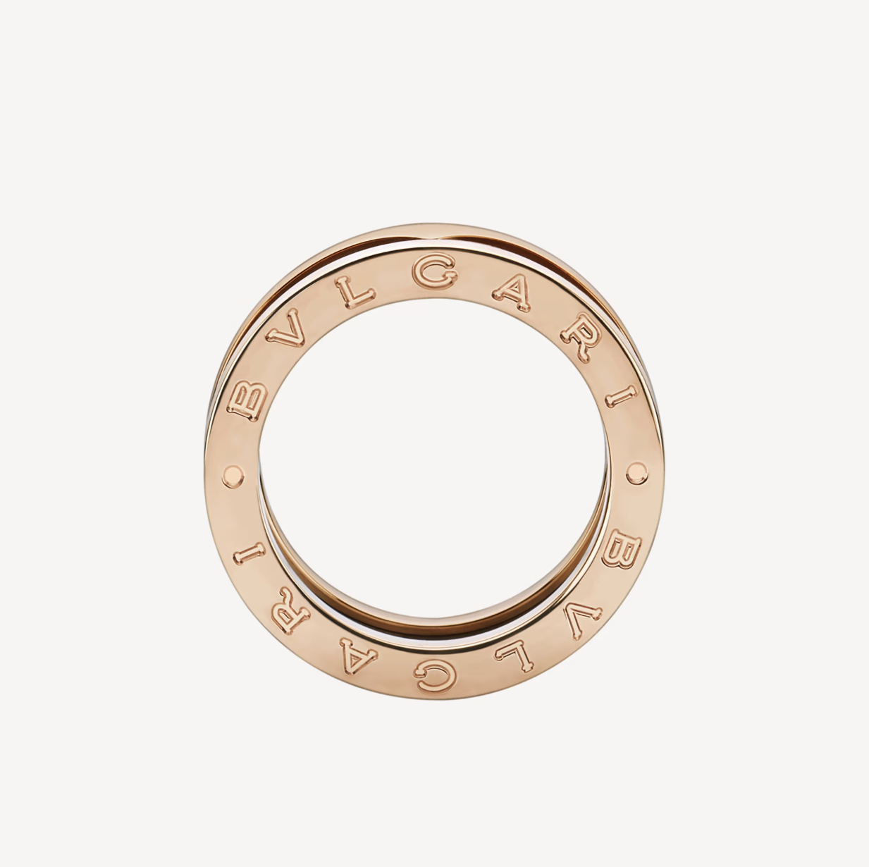 [AuraEcho Jewelry]ZERO 1 TWO-BAND LOOPS AND BLACK CERAMIC PINK GOLD RING