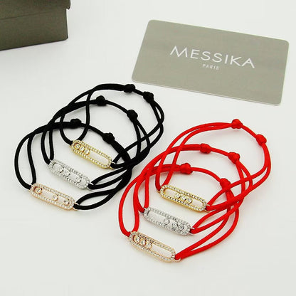 [AuraEcho]Messika Care(s) pink cord pavé bracelet