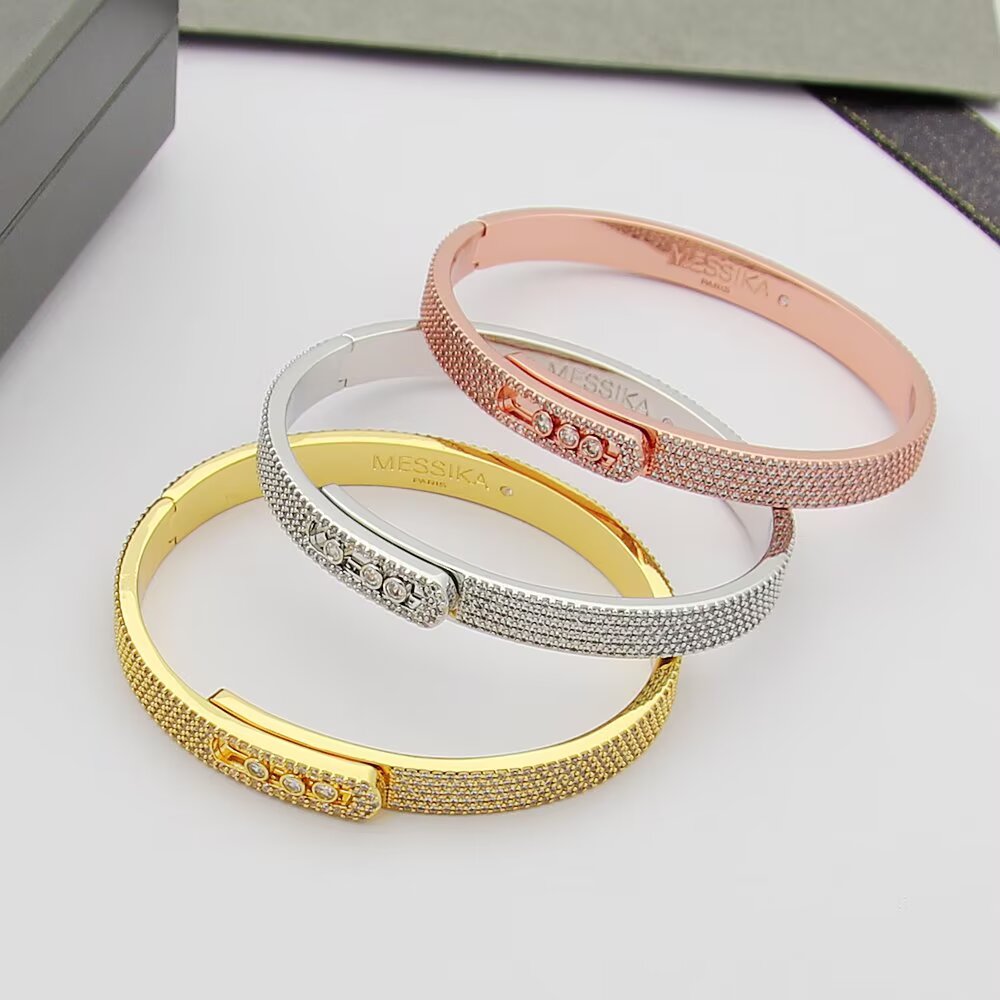 [AuraEcho]Move Noa Full Pavé Diamond Bangle Bracelet