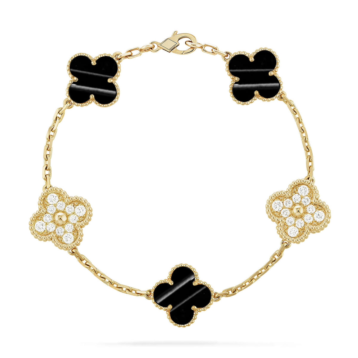 [Auraecho] CLOVER 5 MOTIF PULSAR STONE BRACELET COLLECTION