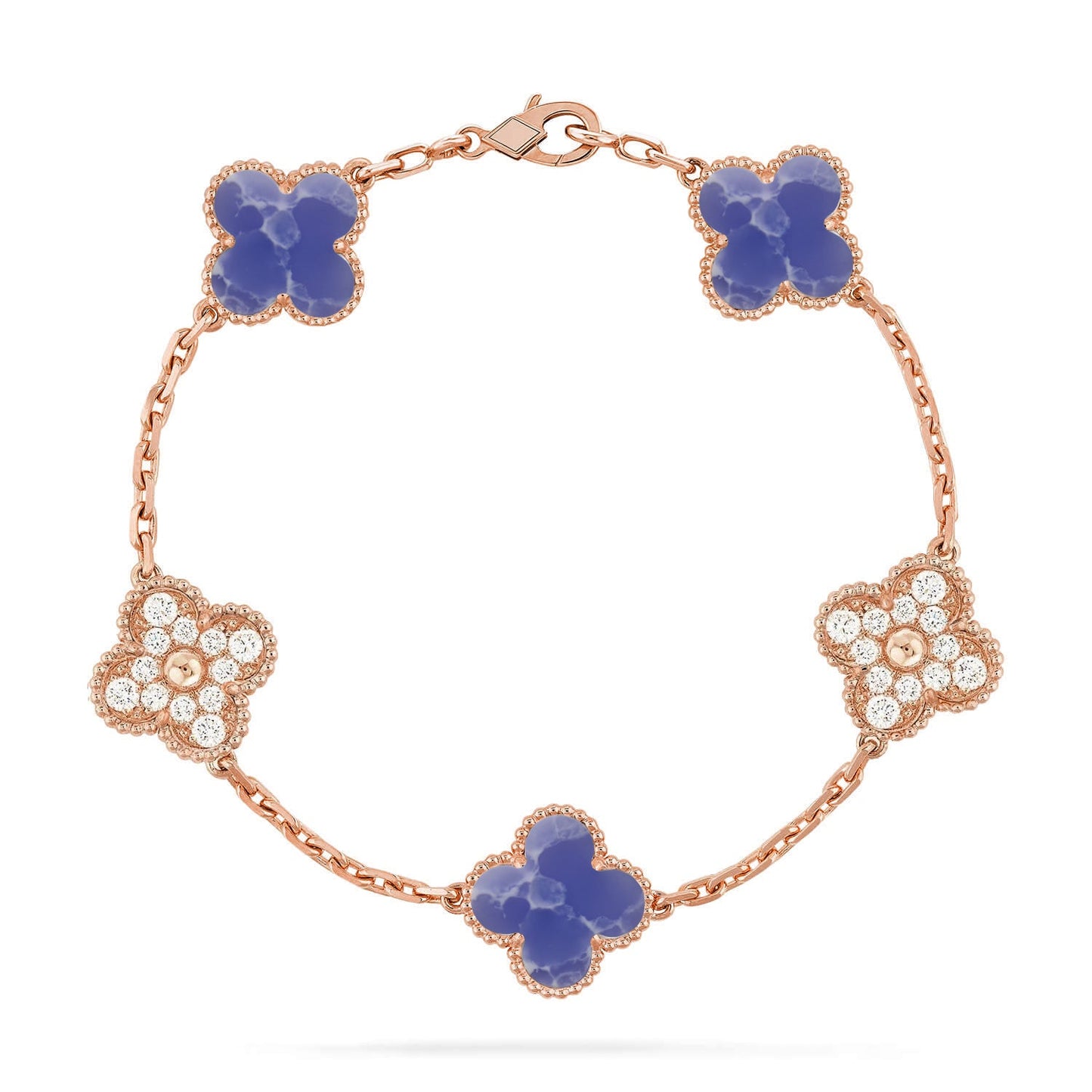 [Auraecho]CLOVER 5 MOTIF BLUE VEINS BRACELET COLLECTION
