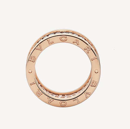 [AuraEcho Jewelry]ZERO 1 WITH PAVED DIAMONDS ON THE SPIRAL RING