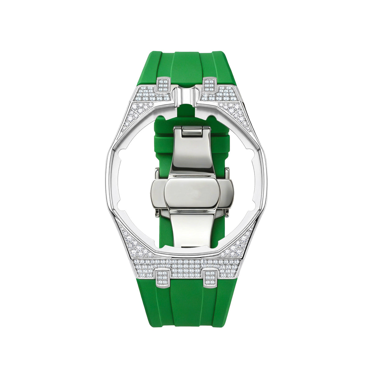 [AuraEcho] Royal Oak Pop Exclusive Steel Case With Diamond(Moissanite) & Silicone Strap