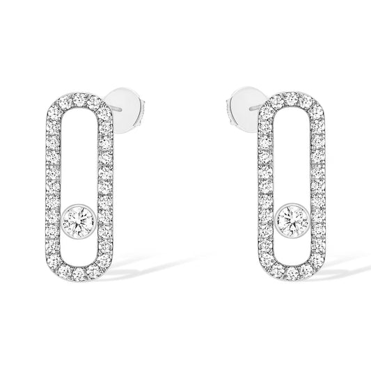 [AuraEcho]MOVE UNO STUD DIAMOND PAVED EARRINGS