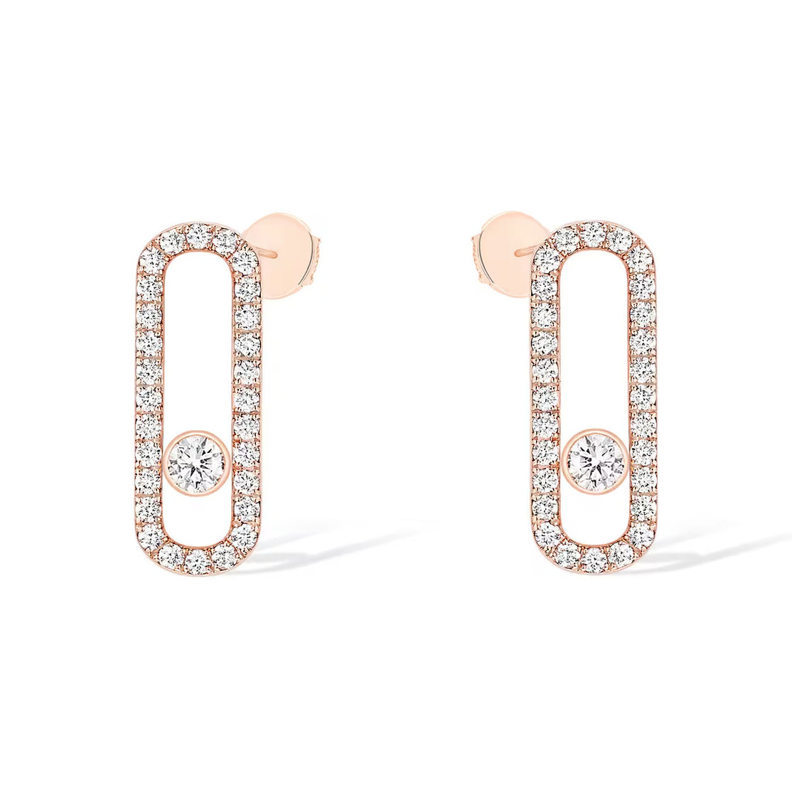 [AuraEcho]MOVE UNO STUD DIAMOND PAVED EARRINGS