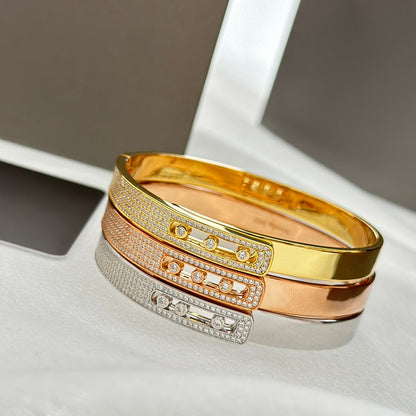 [AuraEcho]Move Noa Rose Gold Pavé Diamond Bangle Bracelet