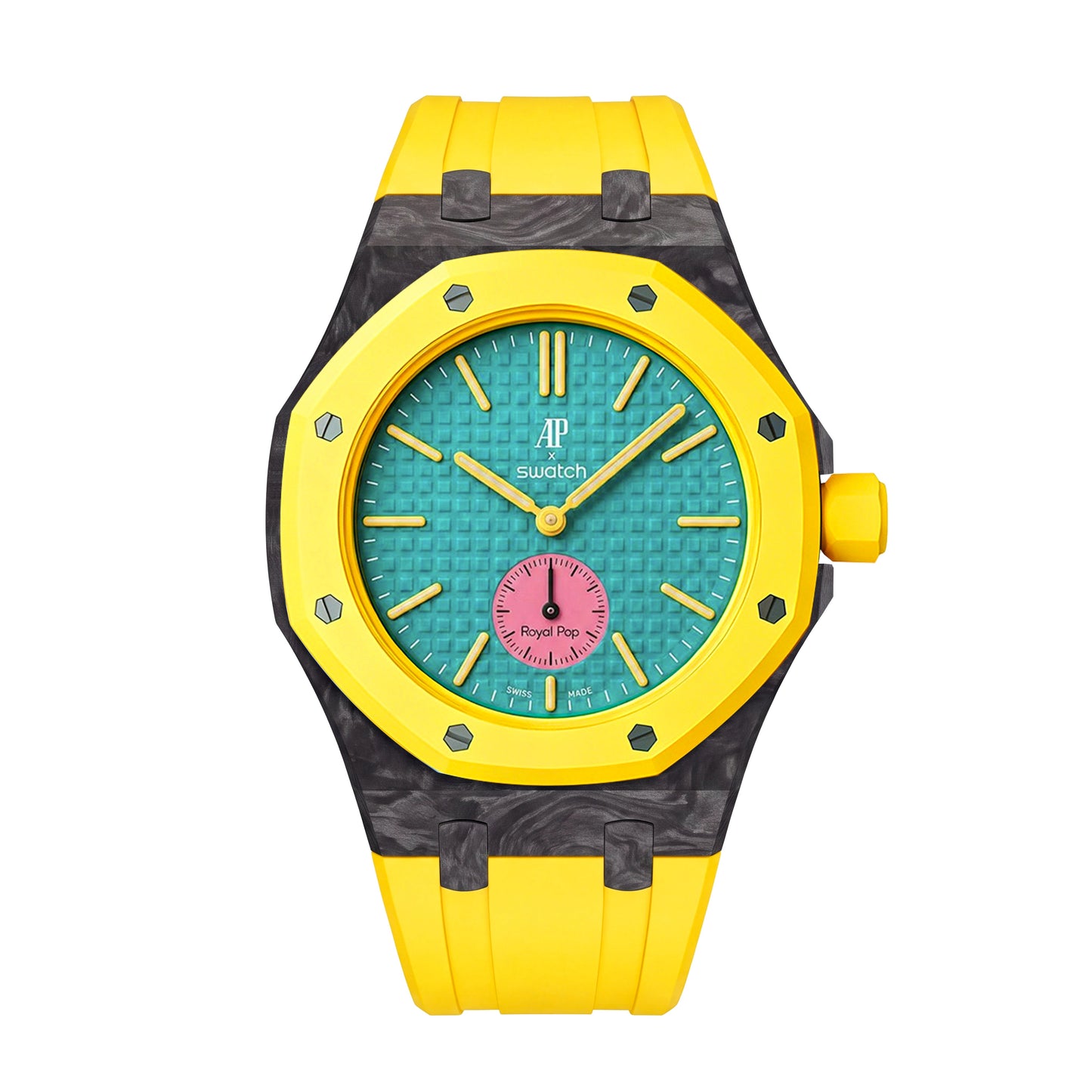 [AuraEcho]Royal Oak Pop Exclusive Carbon‑fiber Case & Silicone Strap