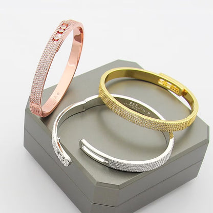 [AuraEcho]Move Noa Full Pavé Diamond Bangle Bracelet