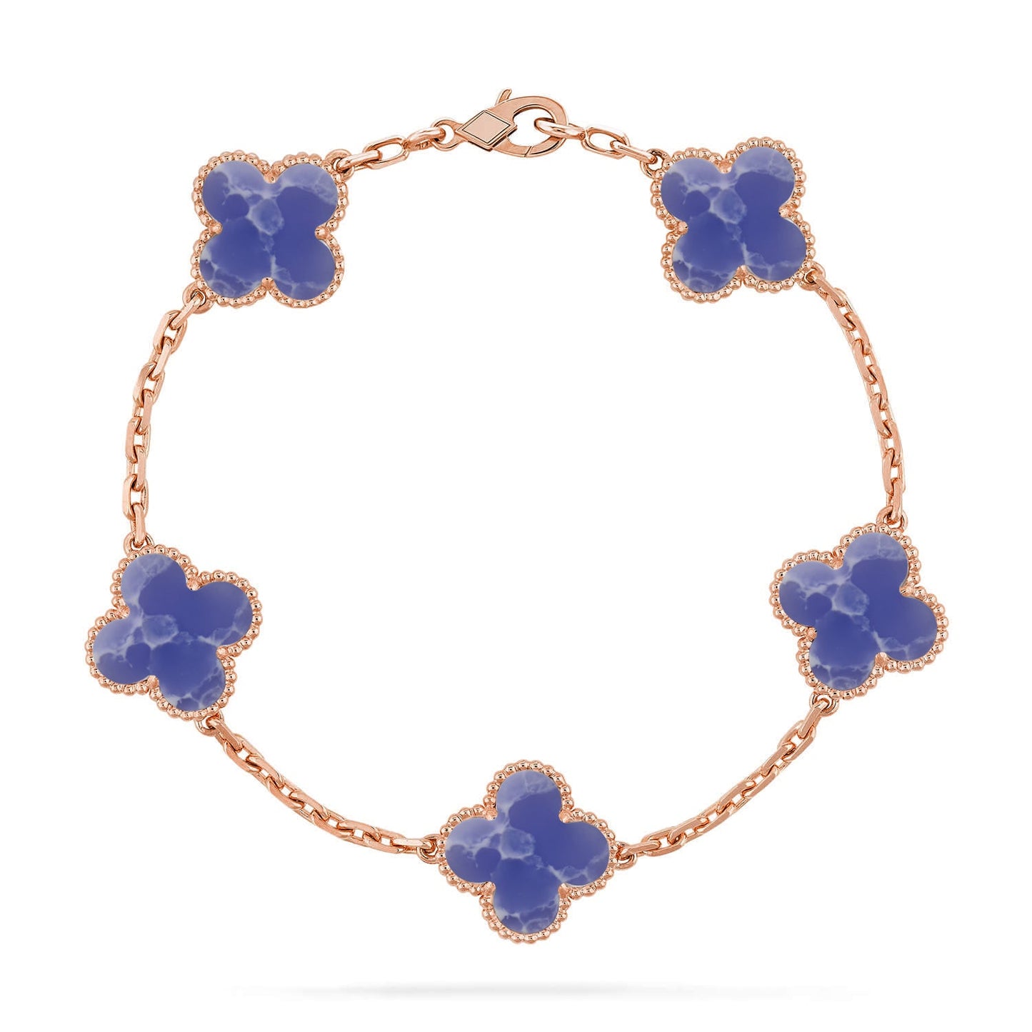 [Auraecho]CLOVER 5 MOTIF BLUE VEINS BRACELET COLLECTION