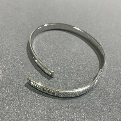[AuraEcho]Move Noa Rose Gold Pavé Diamond Bangle Bracelet