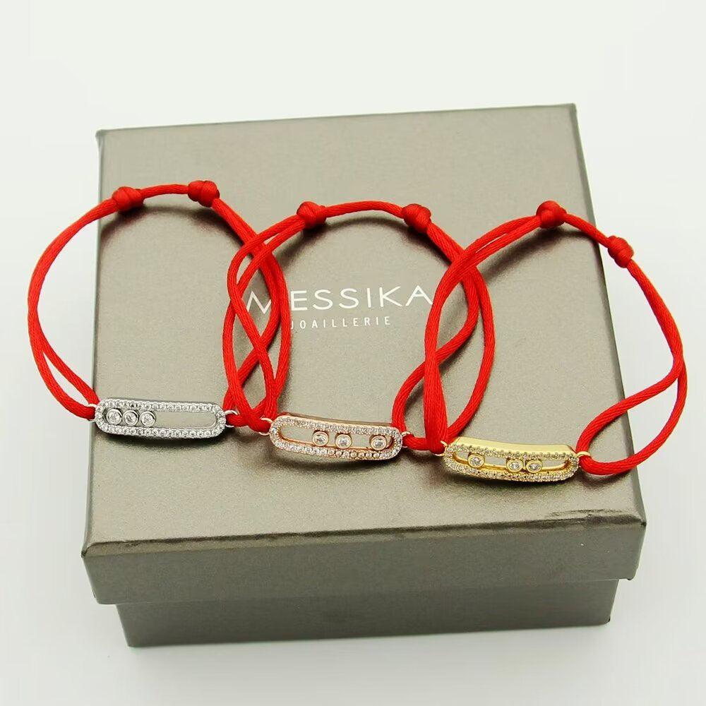 [AuraEcho]Messika Care(s) pink cord pavé bracelet