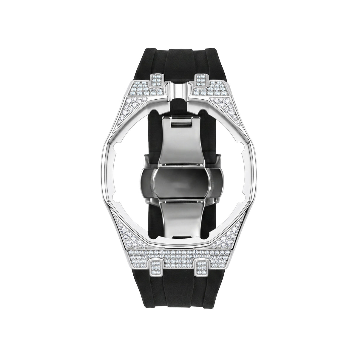 [AuraEcho] Royal Oak Pop Exclusive Steel Case With Diamond(Moissanite) & Silicone Strap
