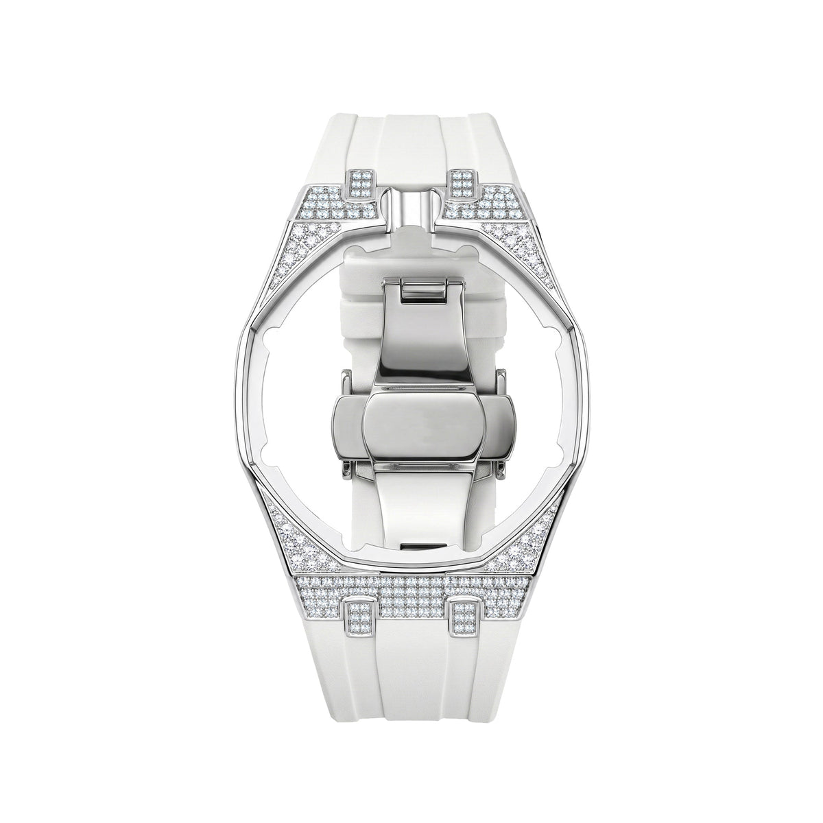 [AuraEcho] Royal Oak Pop Exclusive Steel Case With Diamond(Moissanite) & Silicone Strap