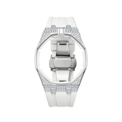 [AuraEcho] Royal Oak Pop Exclusive Steel Case With Diamond(Moissanite) & Silicone Strap