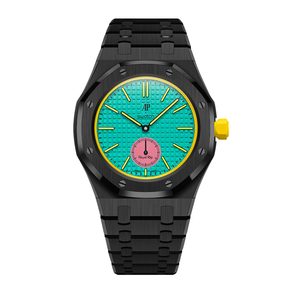 [AuraEcho]Royal Oak Pop Exclusive Steel Case & Strap Full‑wrap Embedded Watch Band (AP6013A)