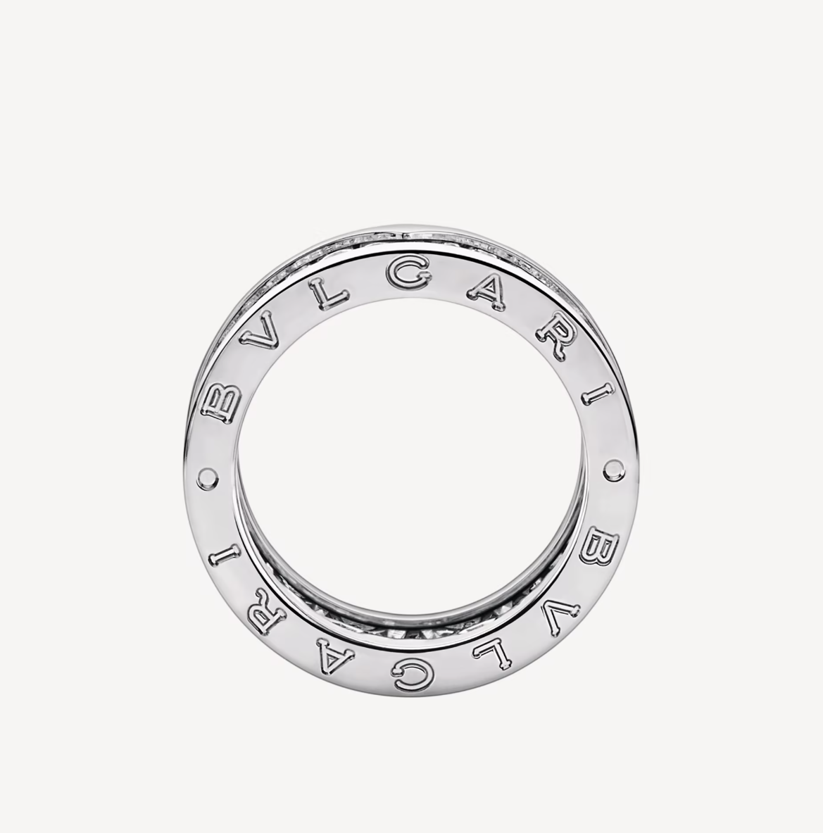 [AuraEcho Jewelry]ZERO 1 WITH PAVED DIAMONDS ON THE SPIRAL RING