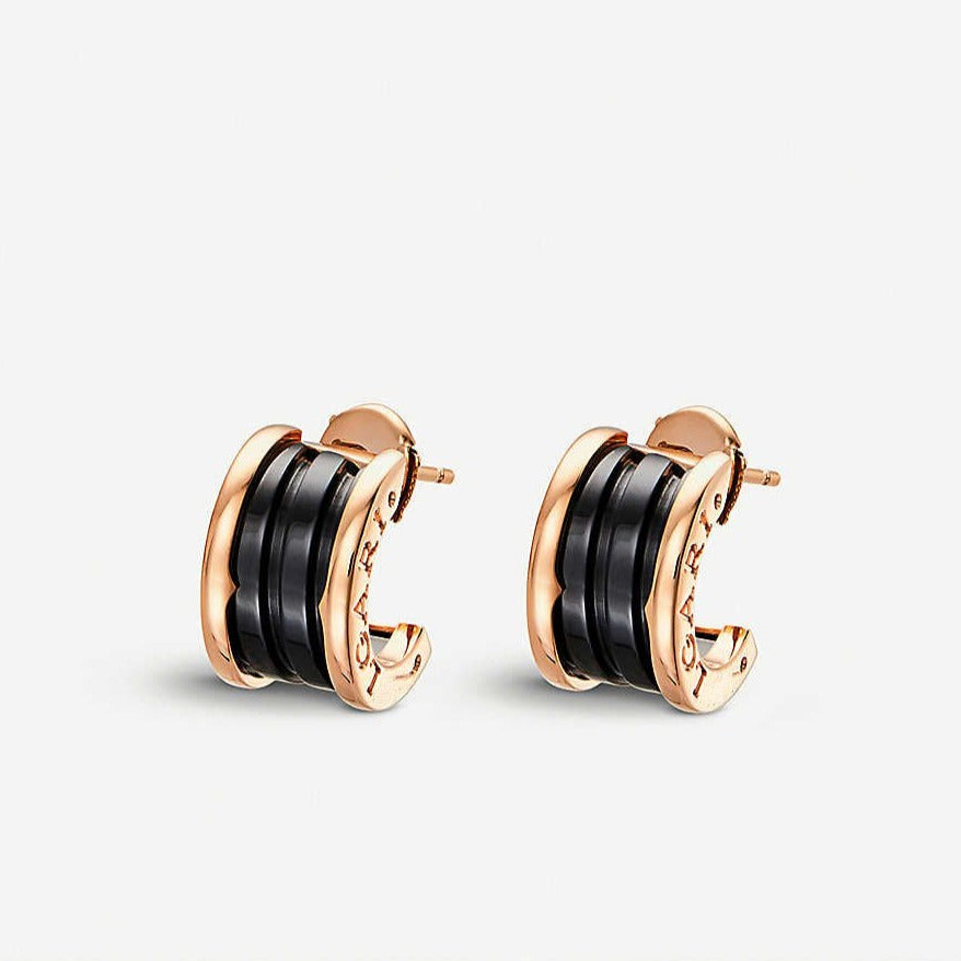 [AuraEcho Jewelry]ZERO 1 PINK GOLD CERAMIC EARRINGS
