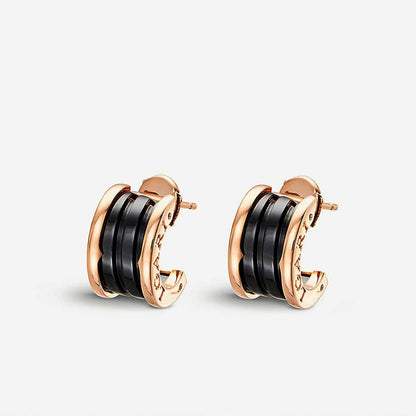 [AuraEcho Jewelry]ZERO 1 PINK GOLD CERAMIC EARRINGS