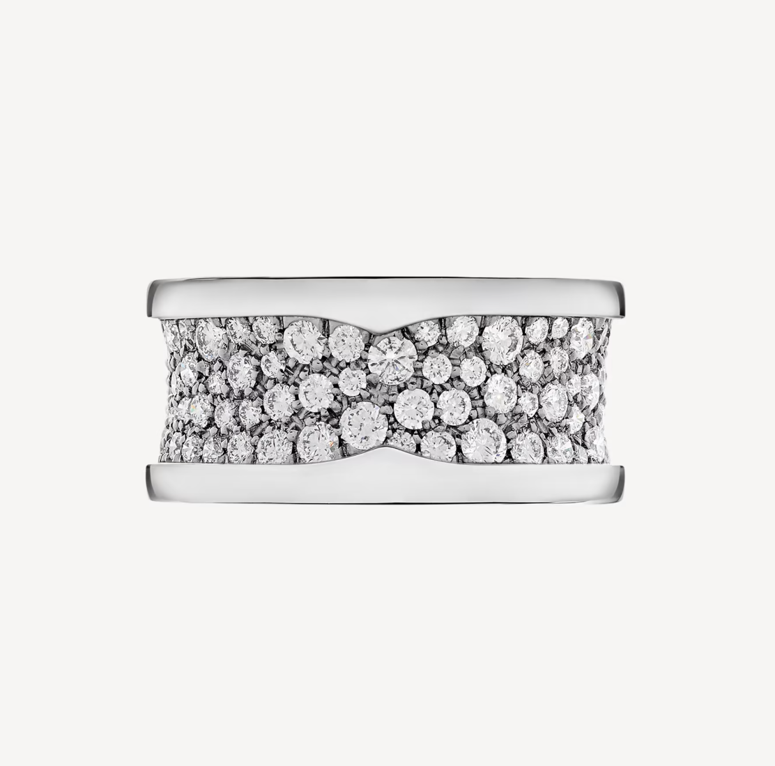 [AuraEcho Jewelry]ZERO 1 WITH PAVED DIAMONDS ON THE SPIRAL RING