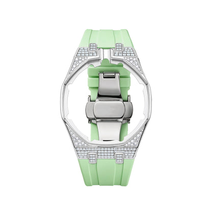 [AuraEcho] Royal Oak Pop Exclusive Steel Case With Diamond(Moissanite) & Silicone Strap